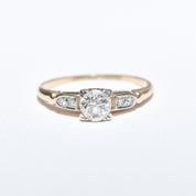 Estate 14K OEC Diamond Engagement Ring, .51 CT Center Stone, Size 6.5 US