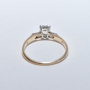 Estate 14K Two-Tone Diamond Engagement Ring, Size 6.75 US