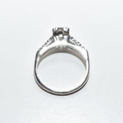 Estate 14K White Gold Diamond Engagement Ring, Size 5.75 US