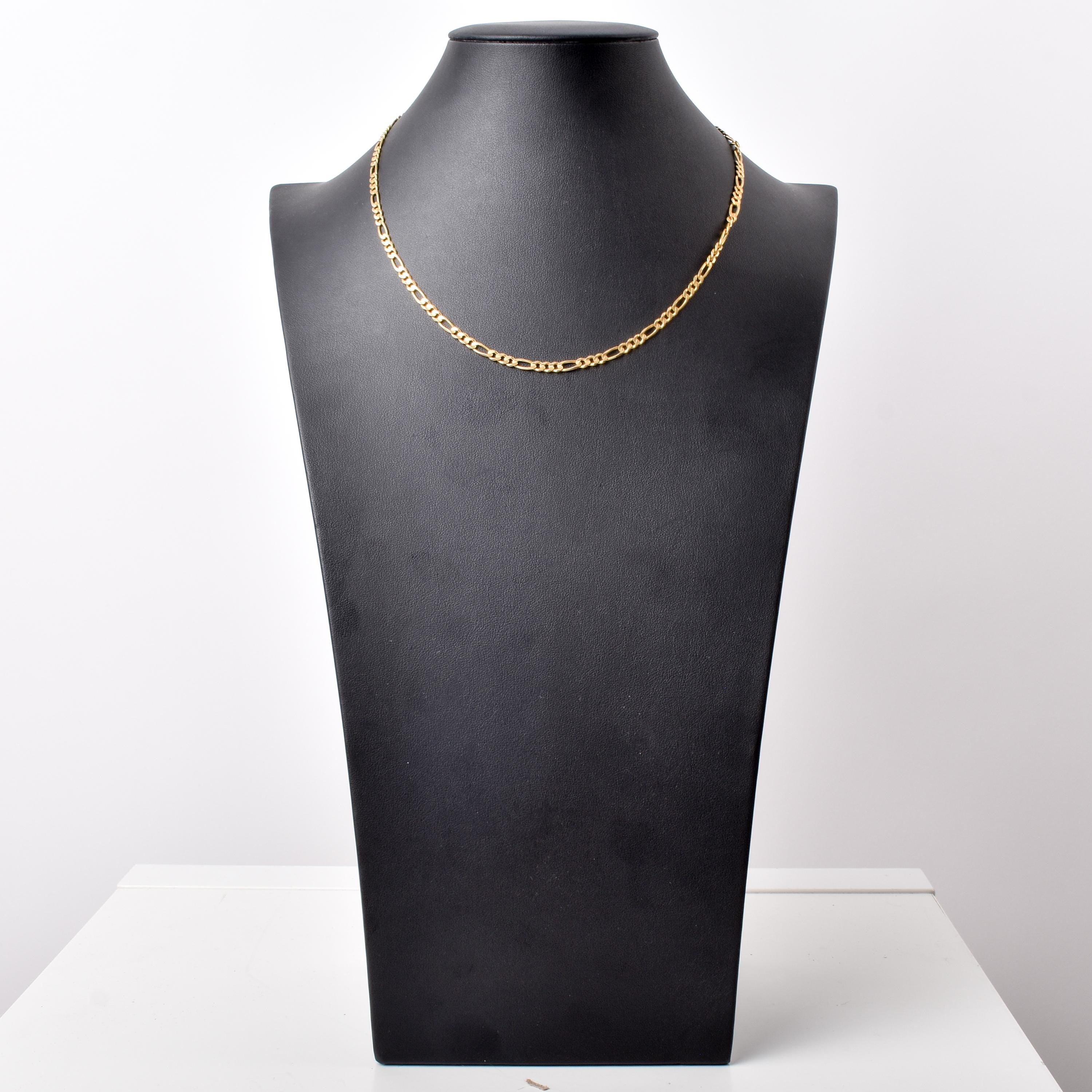 14K Gold Vintage Figaro Chain