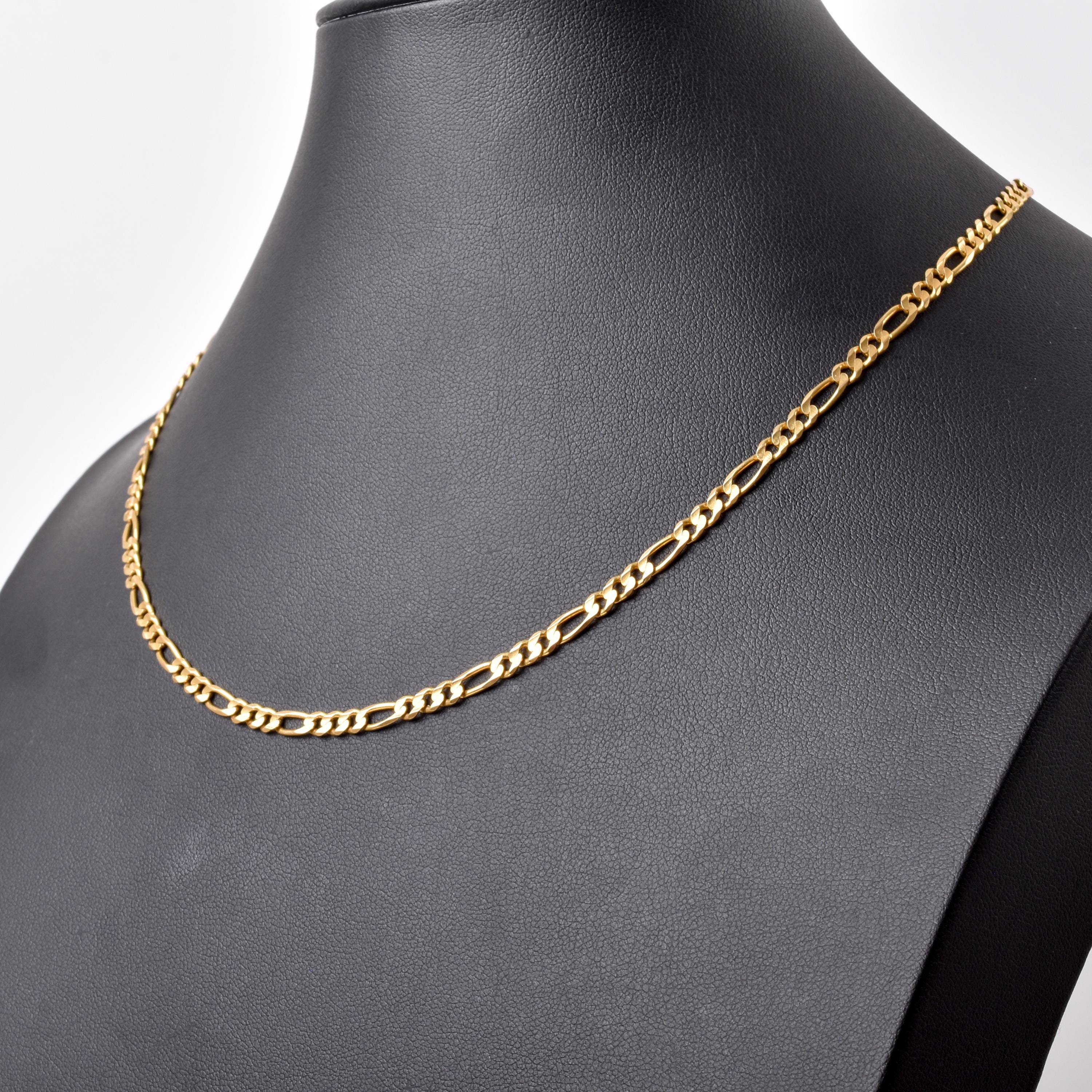 14K Gold Vintage Figaro Chain