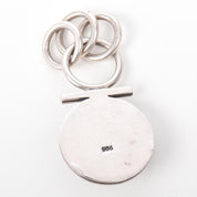 Modernist Mother of Pearl Sterling Silver Pendant