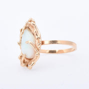 Brutalist 14K Gold Opal Nest Ring