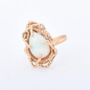 Brutalist 14K Gold Opal Nest Ring