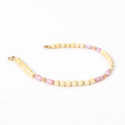 White Onyx Beaded Bracelet with 14K Gold Beads and Pink Freshwater Pearls