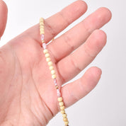 White Onyx Beaded Bracelet with 14K Gold Beads and Pink Freshwater Pearls