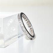 Antique Platinum Diamond Eternity Ring, Anniversary/Engagement Ring, Size 6 US