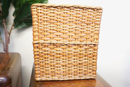 Vintage Wicker Mail Organizer | Office Mail Organizer | Woven Home Decor | Woven Organizer | Letters | Bills | Mail | Office Caddy |