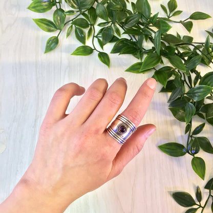 Vintage Silver Ring | Vintage Jewelry | Garnet Ring | Red Stone | Statement Ring | Sterling Silver | Sterling Ring | 925 | Jewelry | Gift