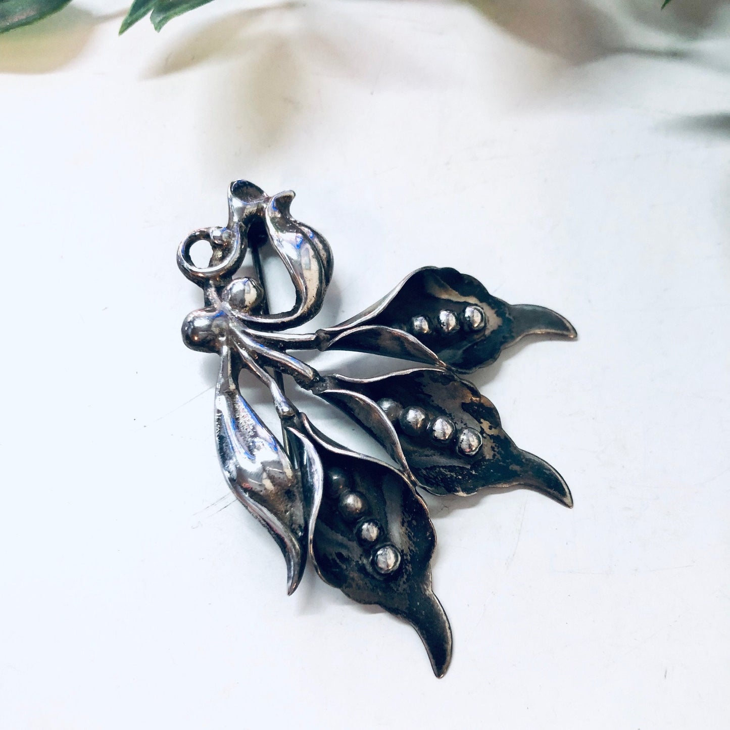 Vintage Flower Brooch, Three Flowers, Vintage Brooch, Silver Brooch, Vintage Pin, Vintage Jewelry, Valentines Day Gift, Sterling Pin, 925