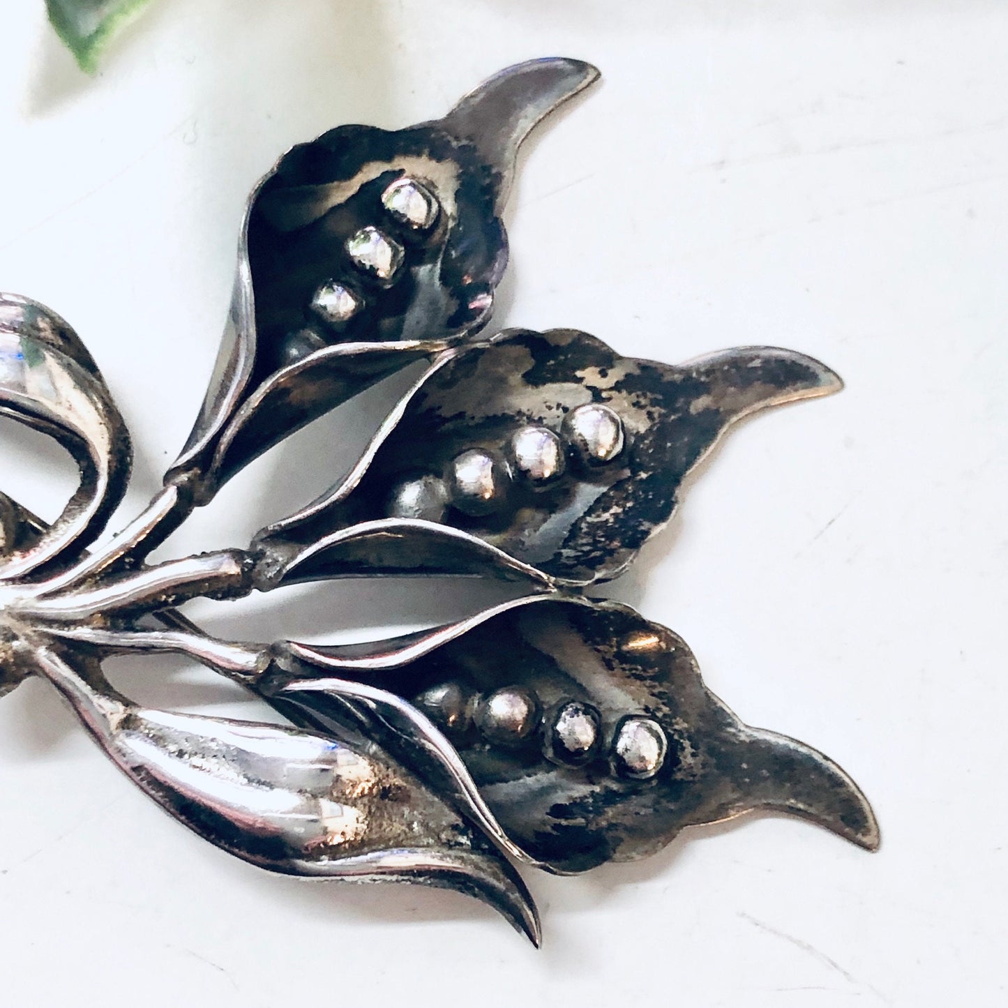 Vintage Flower Brooch, Three Flowers, Vintage Brooch, Silver Brooch, Vintage Pin, Vintage Jewelry, Valentines Day Gift, Sterling Pin, 925