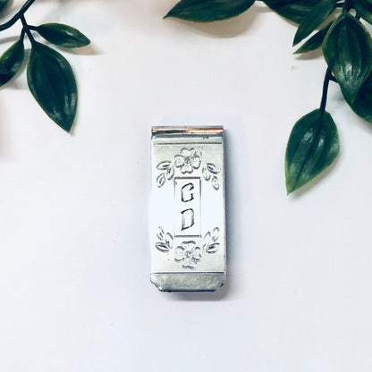 Vintage Money Clip, Silver Money Clip, Monogrammed Clip, CD Initials, Money Holder, Silver Accessories, Unique Accessories, 925 Clip, Silver