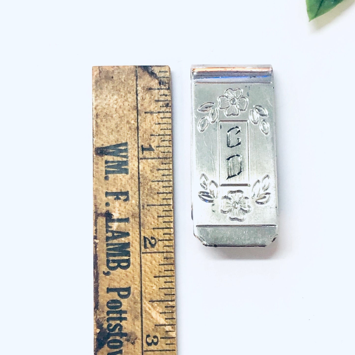 Vintage Money Clip, Silver Money Clip, Monogrammed Clip, CD Initials, Money Holder, Silver Accessories, Unique Accessories, 925 Clip, Silver