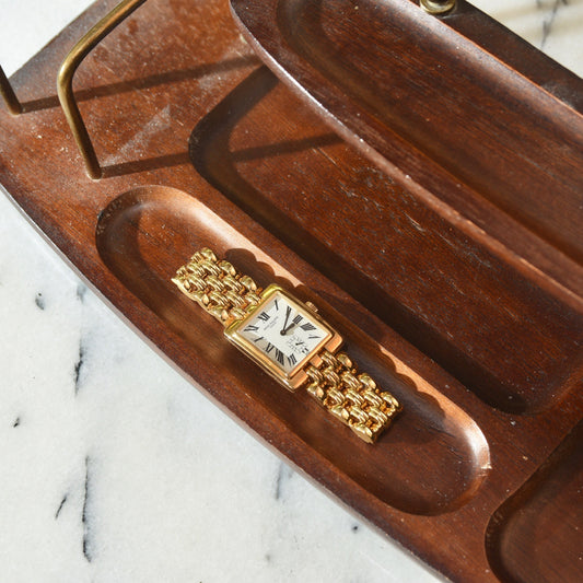 Vintage 1990s PATEK PHILIPPE Gondolo Solid 18K Gold Link Wrist Watch, 18 Jewel Movement, 5010/1 Swiss 215, 25m Water Resistant