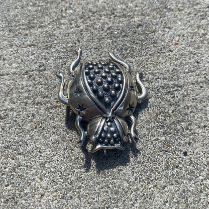 Vintage 925 Sterling Silver Lady Bug Brooch, Unique Silver Bug Brooch, Cute Statement Accessory, 925, Mexican Sterling, TAXCO 925