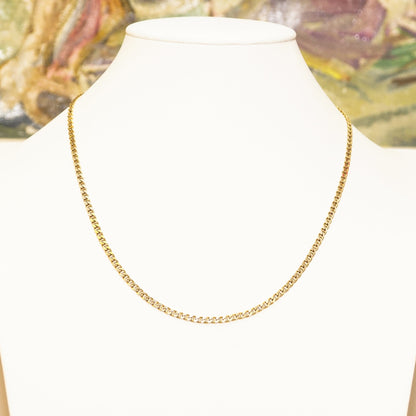 Solid 14K Mariner Chain In Yellow Gold, 3.2 mm Gucci Style Link Chain Necklace, Estate Jewelry, 18 1/2" L