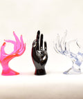 Acrylic Hand Form Ring Holder, Cute Semi-Translucent Jewelry Display, Mannequin OK-Hand Design, 6.5" H - Good's Vintage